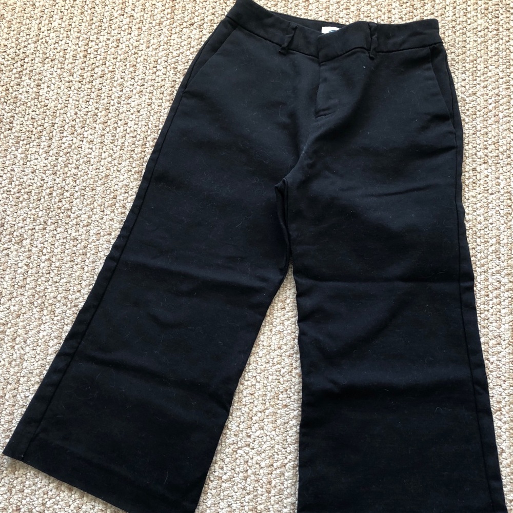 Old Navy black cropped wide leg pants